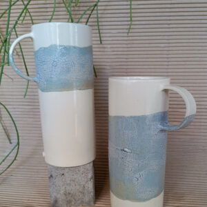 Tazas altas, azul crack