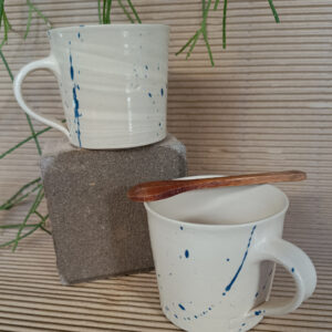 Juego de tazas dripping azul