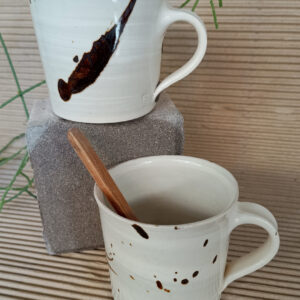 Juego de tazas dripping negro