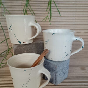 Juego de tazas dripping verde