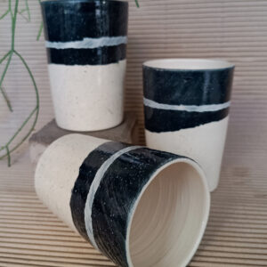 Vasos de tubo ancho, negro