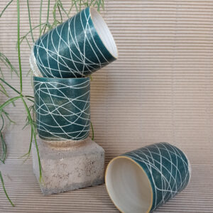 Vasos de tubo ancho, verde