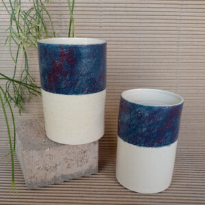 Vasos de tubo ancho, morado