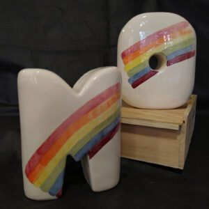 Letras cerámicas, M O