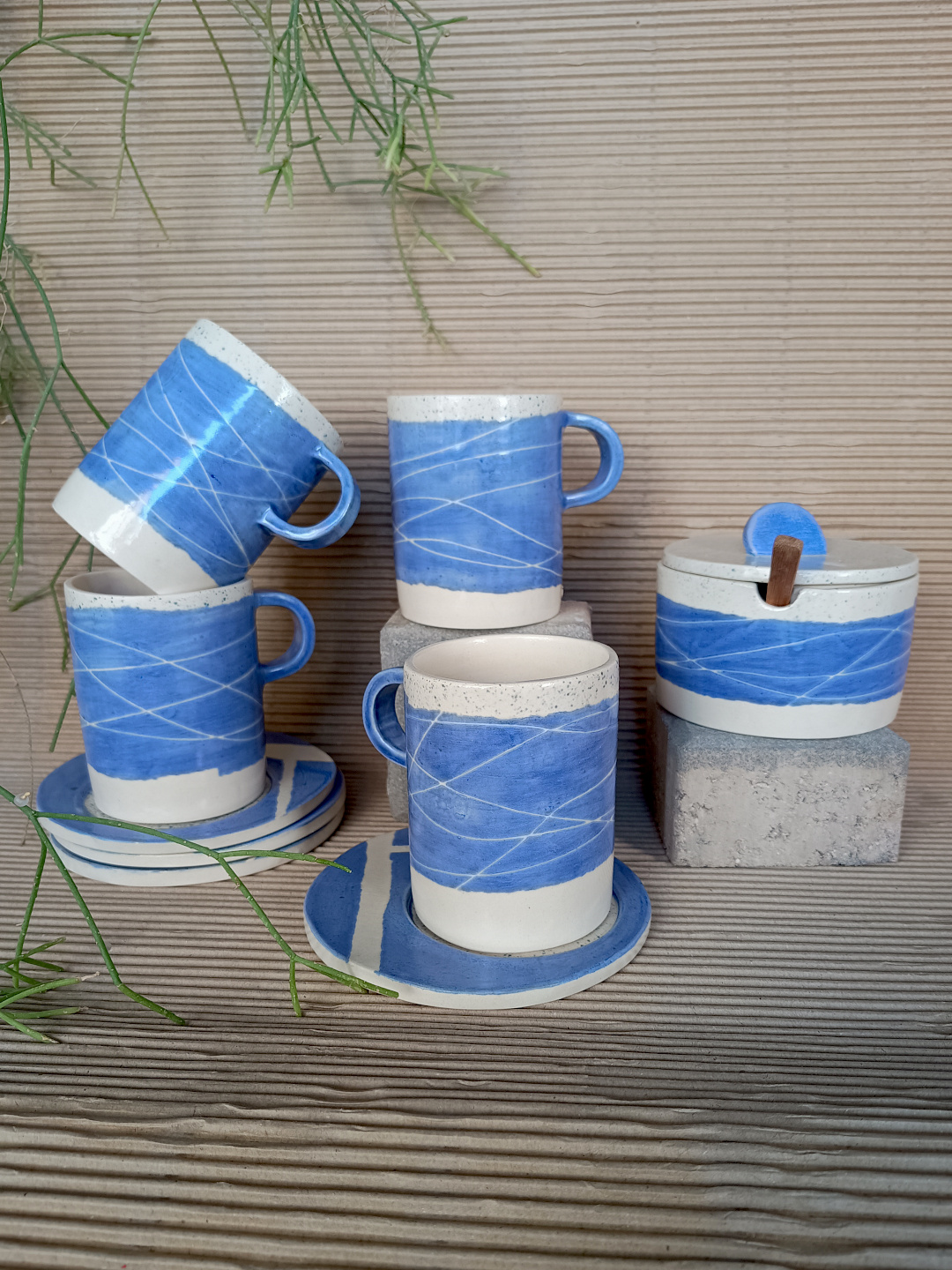 Juego de café y azucarero