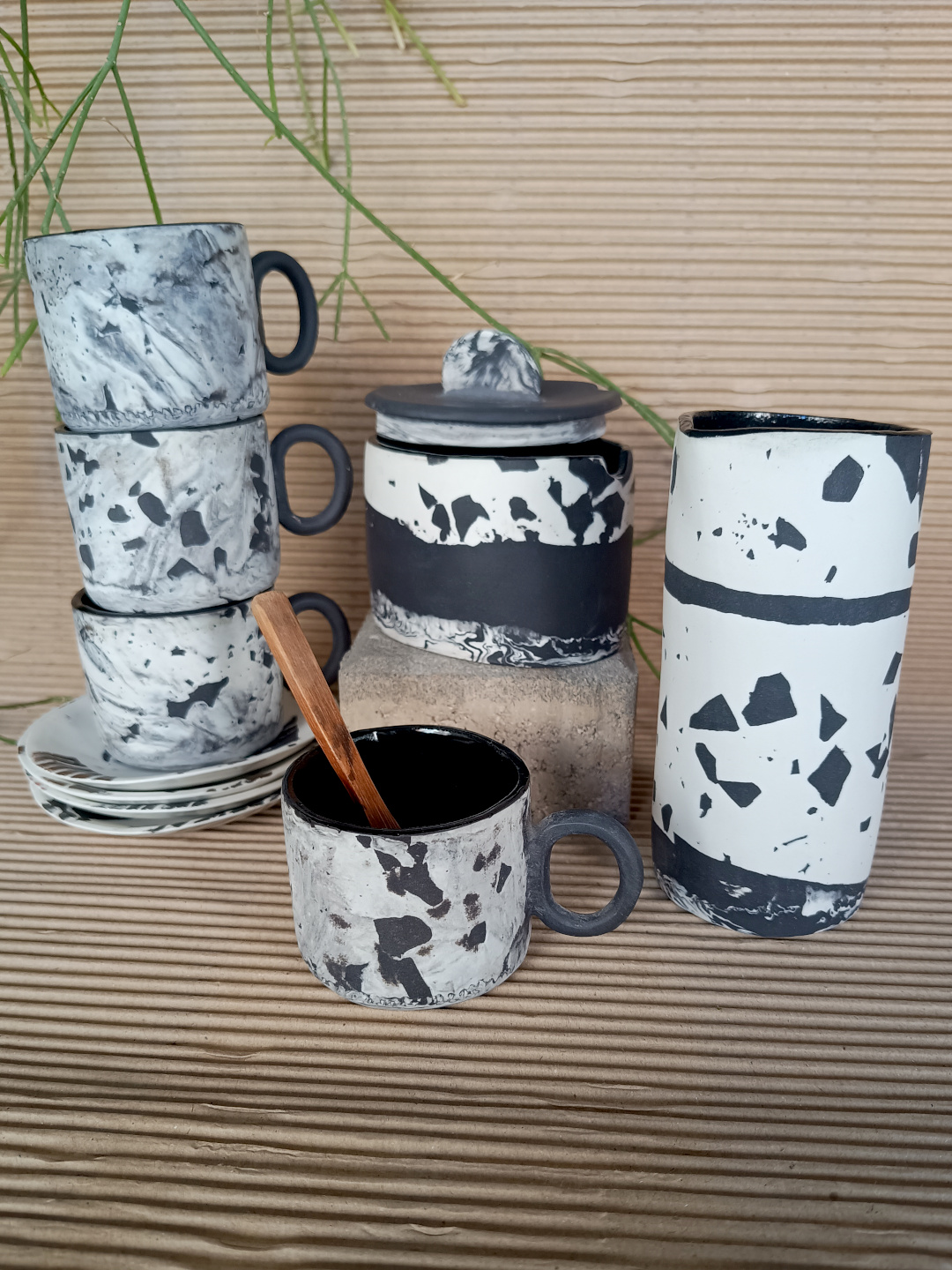 Juego de café con leche y azucarero - Imagen 3