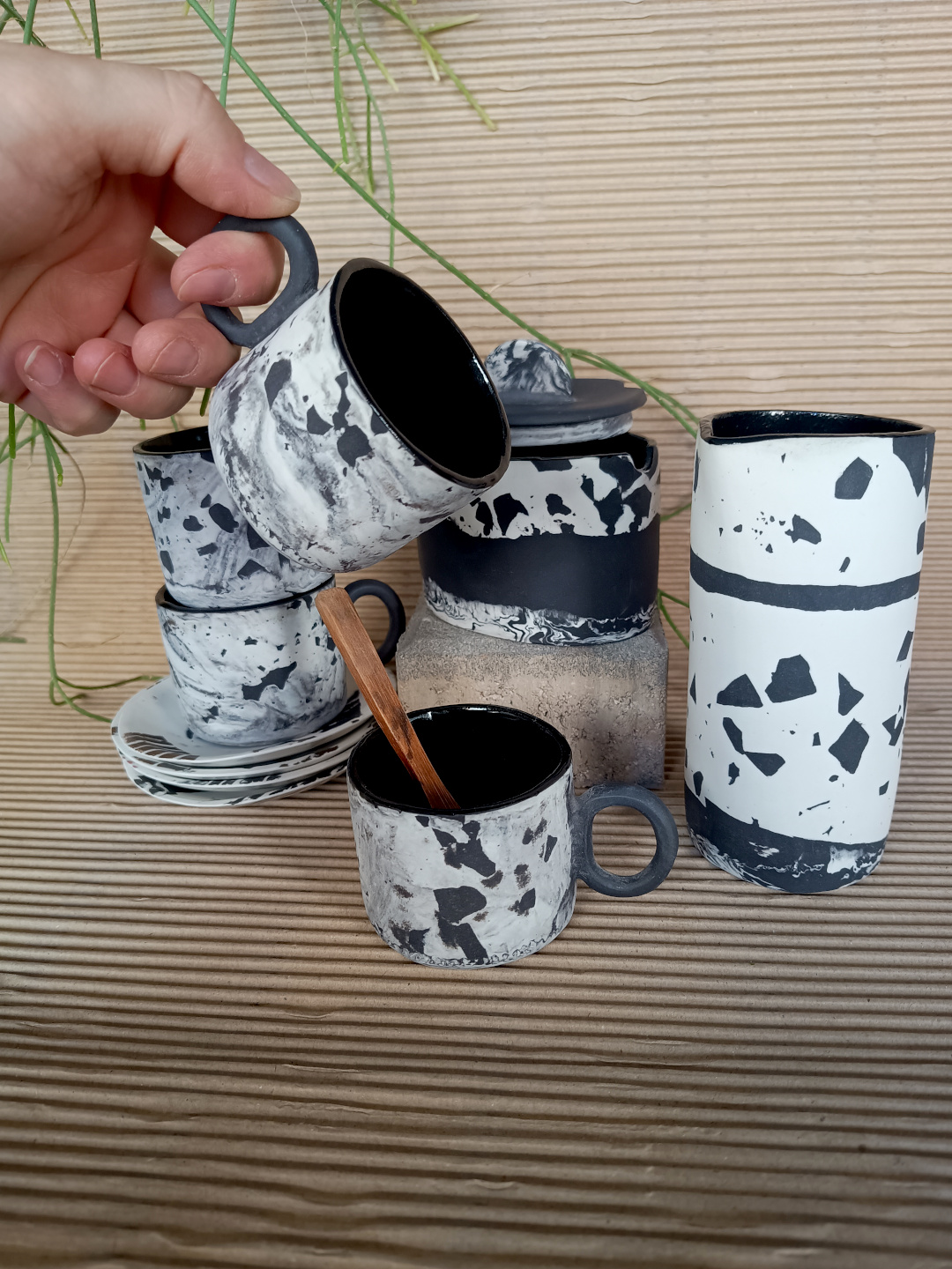 Juego de café con leche y azucarero - Imagen 5